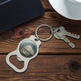 thumbnail image 2 of Moth Lamp Meme Bottle Cap Opener Keychain Key Ring, 2 of 4