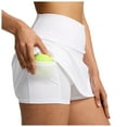 thumbnail image 2 of TOWED22 Skorts Skirts for Women Summer Athletic Stretchy Elastic Waist Gradient Tennis Yoga Short(White,S), 2 of 7