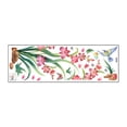 thumbnail image 2 of Pegatina de pared con diseño de orquídea y flores, papel tapiz de PVC, decoración artística de pared, mural moderno de mariposas y pájaros para, 2 of 8