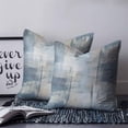 thumbnail image 2 of 18x18 Pillow Covers Set of 2, Blue Beige Throw Pillow Covers Decorative Couch Cushion Case, Oil Painting Abstract Art Contemporary Microfiber Square Pillowcases for Bedroom Car Living Room, 2 of 7