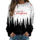 thumbnail image 1 of Gibobby Sudadera de Navidad para mujer Blusa holgada con cuello redondo y estampado de Navidad para mujer, camisetas de entrenamiento de manga larga a la moda(Negro,G), 1 of 5
