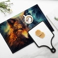 thumbnail image 4 of BaHomeck placemats Set of 4 rectangle Linen Cotton Placemats for Dining Table Washable Heat Resistant,18*12inch,Majestic Wolf With Piercing Eyes And Fur Reflecting The Colors Of Fire And Ice, 4 of 4