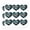 Clear, variant on Batman Arkham Asylum Video Game Logo Heart Shaped Planner Calendar Scrapbook Craft Stickers