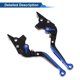 thumbnail image 5 of Palancas de freno y embrague cortas y largas para Yamaha TMAX560 2019-2020, palanca de freno ajustable de motocicleta, aleación de aluminio, mango negro con extremo azul, 5 of 6