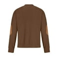 thumbnail image 4 of EAUFUM Long Sleeve Work Shirts for Men Corduroy Crewneck Sweatshirt Vintage Western Solid Color Shirts Hoodless Hoodies Loose Pullover Sweater Outdoor Casual Streetwear Camisas para Hombres 2024, 4 of 5