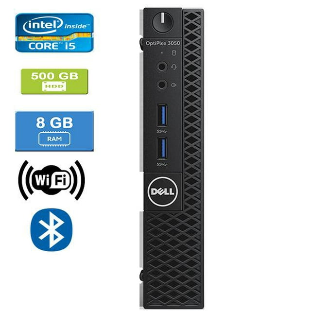 Remis à Neuf : DELL 3050 MICRO Intel Core i5-7500T 2,70 GHz, 8 Go, 500 Go HDD, Win 10 Pro