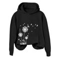thumbnail image 1 of WZXFASHION Sweat à Capuche Décontracté Ample Imprimé Pissenlit Automne Hiver pour Femmes Soldes, 1 of 4