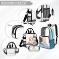 thumbnail image 3 of DISNIMO Scale Print Clear Backpack for School, Heavy Duty Large Clear School Bag Transparent Bookbag with Lunch Box & Pen Case, 17 Inch See Through PVC School Backpack, 3 of 5