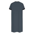 thumbnail image 5 of snilers Mens Nightgown Nightwear Comfy Short Sleeve V Neck Lounge Sleep Shirt Pajama Big and Tall Nightshirt with Pockets M, 5 of 6