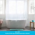 thumbnail image 4 of Linenspa Bathroom Liner - Mildew Resistant- Heavy Duty PEVA Waterproof Material Shower Curtain, Clear, 4 of 7