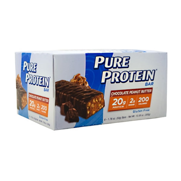 Pure Protein Bar Chocolate Peanut Butter 1.76 oz Bars Pack of 6