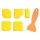 thumbnail image 1 of 6 Piece Set Scraper, Yellow Silicone Sealant Smooth, Joint Smoother, Contour Applicator, 1 of 5