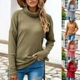 thumbnail image 2 of VerPetridure Turtleneck Pullover Sweaters for Women Clearance Loose Long Sleeve Solid Sweaters Winter Sweater Outwear Jumper Tops, 2 of 7