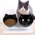 thumbnail image 2 of Tilted Angle Pet Feeder, Non-Slip Design For Secure Placement, Detachable Dish Bowl Facilitates Easy Cleaning, Pet Food Water Feeder With Fashion Design, Raised Stand Reduces Neck Pressure, 2PCS, 2 of 5