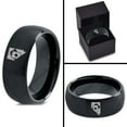 thumbnail image 4 of Tungsten Nevada The Silver State Playing Cards Band Ring 8mm Men Women Comfort Fit Black Dome Brushed Polished, 4 of 4