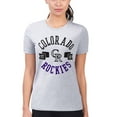 thumbnail image 4 of Women's G-III 4Her by Carl Banks Heather Gray Colorado Rockies Super-Slim Fit Lightweight City Graphic T-Shirt, 4 of 5