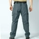 thumbnail image 4 of Pantalones de trabajo para hombre, de color liso, con cordón, cintura elástica y múltiples bolsillos, 4 of 4
