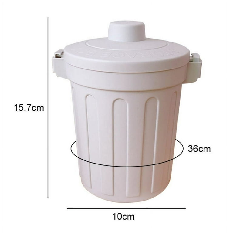 Small Trash Can Desktop Trash Can for Office Desktop Coffee Table Kitchen  Small Garbage Can Plastic Spin Cover Bucket Small Paper Basket 
