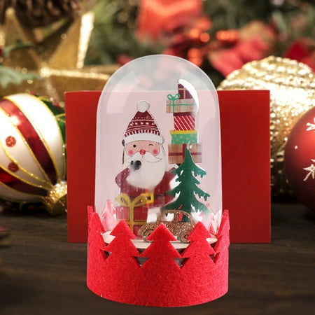 

WEPRO Christmas Night Light Desktop Led Lights Santa Claus String Lights Glass Cover Christmas Decorations Home Christmas Party Decorations
