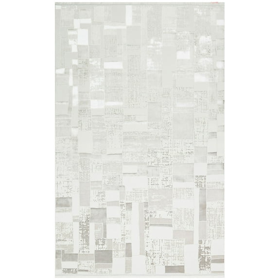 El Cajon Cream Geometric Polyester Area Rugs for Living Room Jacquard Textured Modern Rugs Soft Geometric Rug for Bedroom Washable Rug Non-Slip Bohemian Carpet Perfect for Dining Room Office Beige