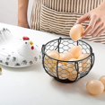 thumbnail image 5 of Cesta para huevos, cesta para huevos, organizador de almacenamiento, cesta de almacenamiento de alambre forjado para restaurante, gallina de cocina, 5 of 5