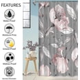 thumbnail image 3 of Floral Shower Curtains For Bathroom, Rose Flowers Shower Curtain, 3 of 5