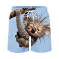 thumbnail image 2 of Hfnxid Mens Swim Trunks Quick Dry Swimming Shorts Lightweight Elastic Waist Trouser Summer Casual Workout Beach Trouser with Drawstring Blue XXXXL, 2 of 4