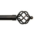 thumbnail image 2 of EXCLUSIVE HOME Torch 1" Curtain Rod and Coordinating Finial Set, Oil Rubbed Bronze, Adjustable 66"-120", 2 of 7