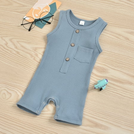 

Gubotare Jumpsuit For Baby Boy Baby Romper Long Sleeve Solid Cable Knit Sweater Jumpsuit One-Piece Outfit for Boys and Girls Blue 12-18 Months