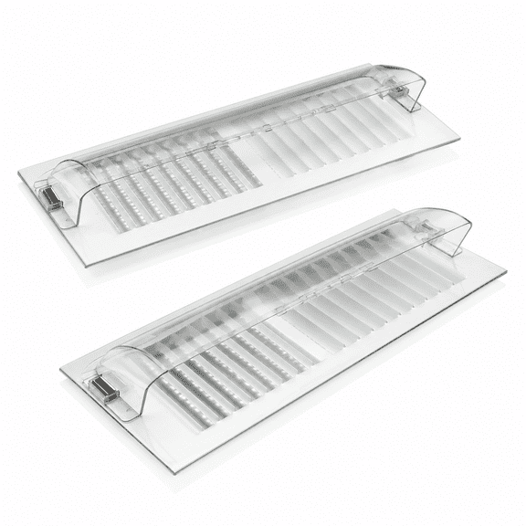 (2 pack)Unbreakable Heat/Air Deflector,Clear Plastic - Expands 10" - 14"