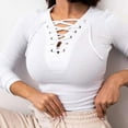 thumbnail image 3 of IROINNID Womens Long Sleeve V-Neck Shirts Autumn Loose Blouse Home Pullover Tops Blouses,White, 3 of 8