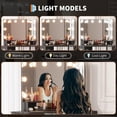thumbnail image 5 of Litake Corner Vanity Desk and Stool, Corner Makeup Vanity with Light Bulbs Mirror Charging Station and Cabinet for Bedroom, Black, 5 of 6