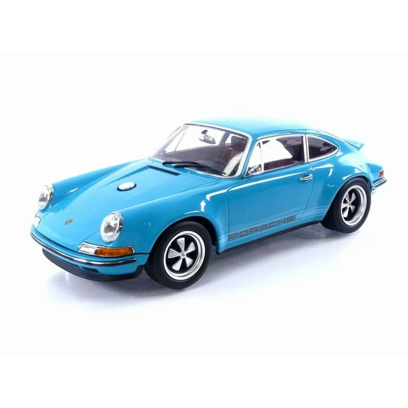 KK Scale 2014 Rendition Porsche 911 by Singer Coupe Turquoise Blue 1:18
