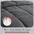 thumbnail image 3 of Aquzin Comforter Queen Size, All Season Quilted Down Alternative Duvet Insert with Corner Tabs, Machine Washable Microfiber Bedding, Gray, 3 of 8