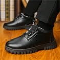 thumbnail image 2 of Men's Leather Shoes - High Top Thermal Lined Leather Winter Boots for Comfortable Outdoor Walking and Daily Casual Wear, 2 of 8