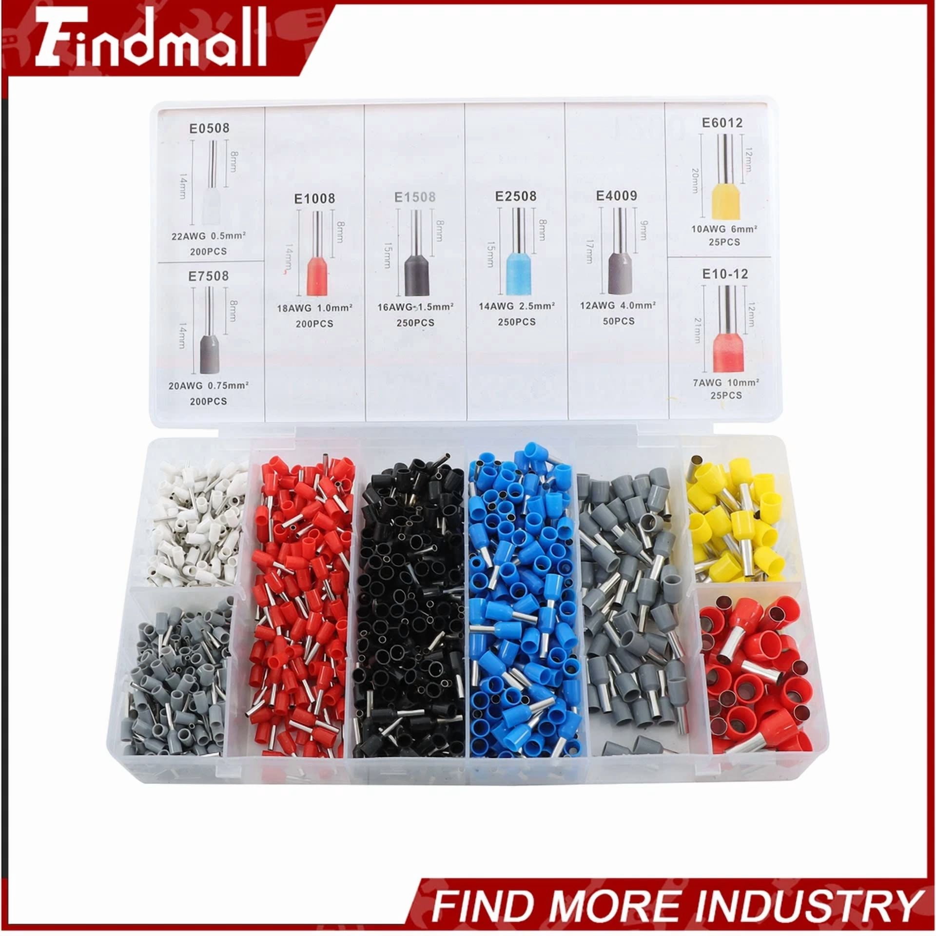 CRESTIN- Findmall Awg 23-7 Self-Adjustable Ferrule Crimping Tool Kit W/ 1200Pcs Ferrules