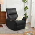 thumbnail image 2 of Oufan Power Rocking Recliner Chair, 270° Swivel Recliner Chairs, Modern Small Rocking Swivel Recliner Chair for Bedroom,Living Room Chair Home Theater Seat,Side Pocket, Black, 2 of 10