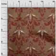thumbnail image 2 of oneOone Velvet Brown Fabric Damask Dress Material Fabric Print Fabric By The Yard 58 Inch Wide, 2 of 4