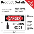 thumbnail image 2 of Nitrous Oxide OSHA Danger Vinyl Decal Label 24 Inch x 18 Inch - 5 Pack, 2 of 6