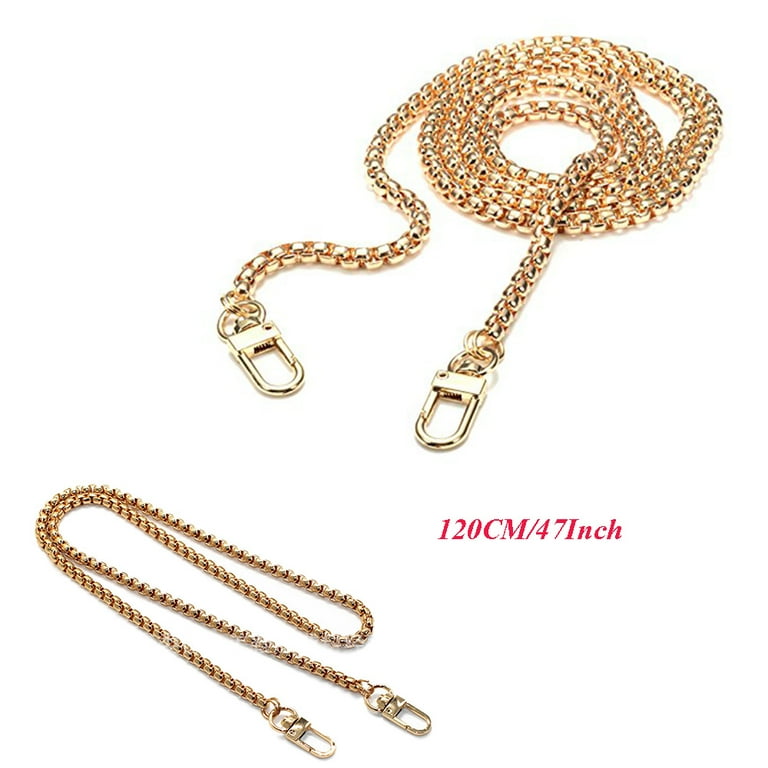  FULIGEGO Purse Chain Strap Gold Purse Strap Crossbody Bag  Replacement Strap 47.2 Snake Bone Chain for Wallet Bag Chain : Arts,  Crafts & Sewing