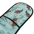 thumbnail image 4 of Yayeee Double Oven Mitt Kitchen Heat Resistant Baking 35" x7" Quilted Cotton Glove, Swimming Otters Pattern, 4 of 6