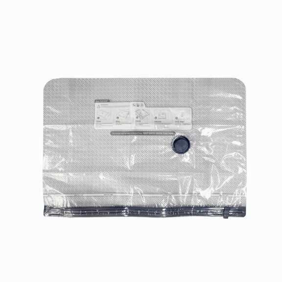 ZhangC Transparent Vacuum Storage Bags, Air Valve Sealed Compression Pouches for Clothing and Bedding, Space Saving Travel and Closet Organizer, Multiple Sizes Available, 19.7x27.6 Inch