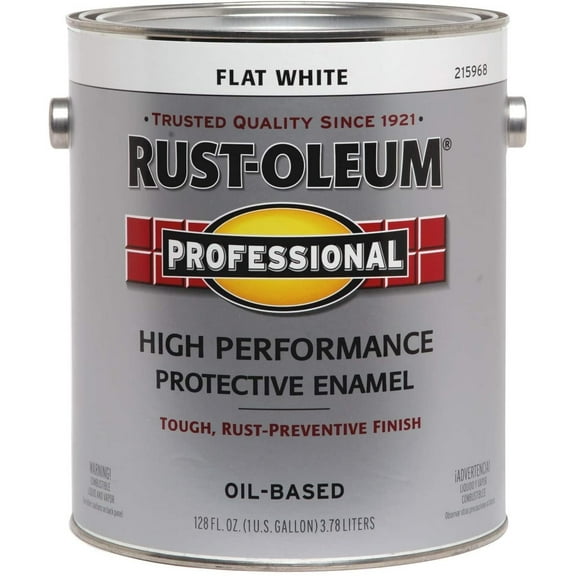 RUST-OLEUM 215968 Professional Gallon Flat White Enamel