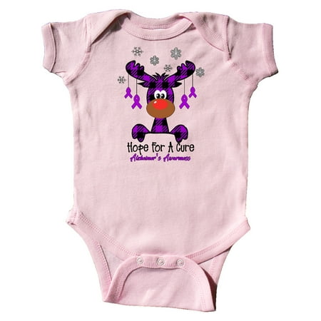 

Inktastic Alzheimer s Awareness Hope for a Cure Cute Moose Gift Baby Boy or Baby Girl Bodysuit