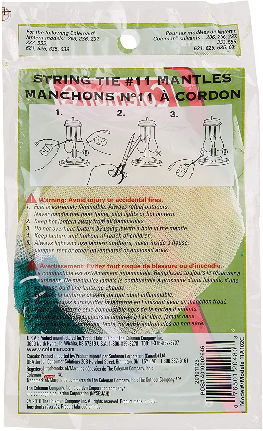 Coleman String Tie Mantles 2-Pack of Model #20 String Tie Mantles for Fueled Lanterns