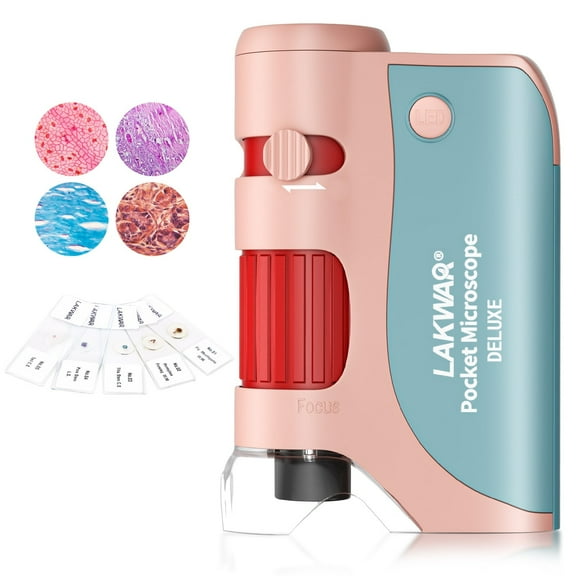 LAKWAR Microscope for Kids ,Mini Microscope Science Kits for Boys Girls Student STEM Toy