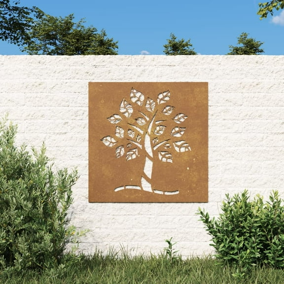 vidaXL Garden Wall Decoration First brown, then rusty Corten steel Medium