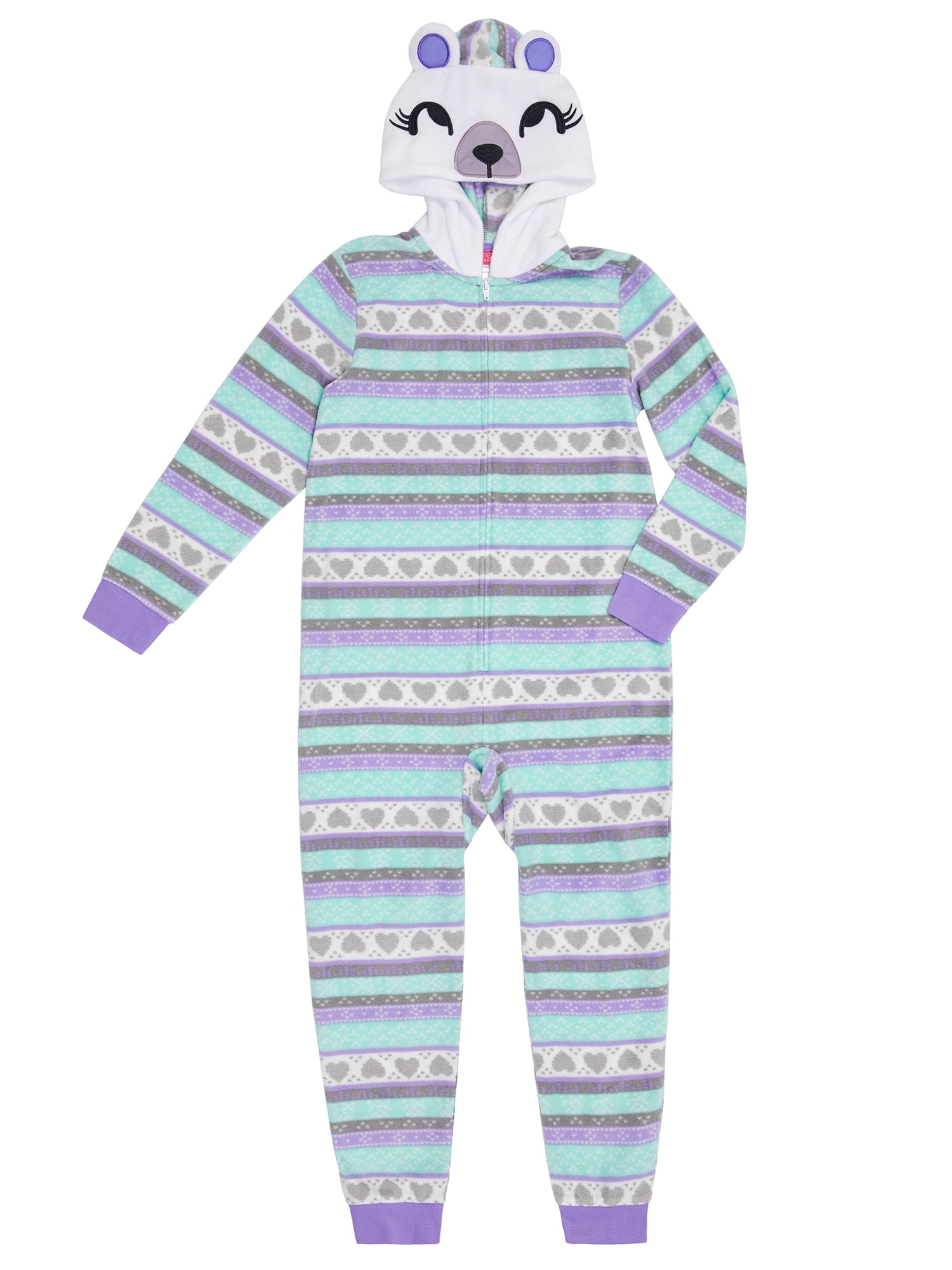 Saint Eve Hooded Pajama Blanket Sleeper Onesie (little girls and big