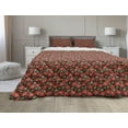 thumbnail image 1 of Scandinavian Comforter & Sham Bedding Set, Ornamental Blossoming Flowers with Paint Marks Coming of the Spring Design, 3 pcs Duvet Set Microfiber Filling Quilt, 5 Sizes, Multicolor, by Ambesonne, 1 of 4