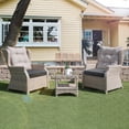 thumbnail image 2 of Peace Nest 17" x 16" Gray Solid Print Square Chair Outdoor Seating Cushion, Waterproof Patio Furniture Cushions, Set of 4, 2 of 6